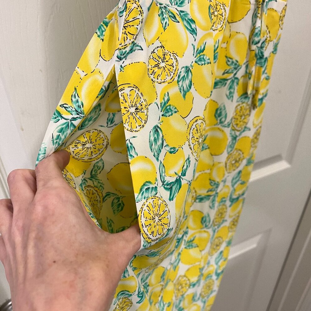 *LEMON Midi Dress w/ POCKETS*|| XS || Adjustable Straps || Fully Lined || EUC - Picture 9 of 14